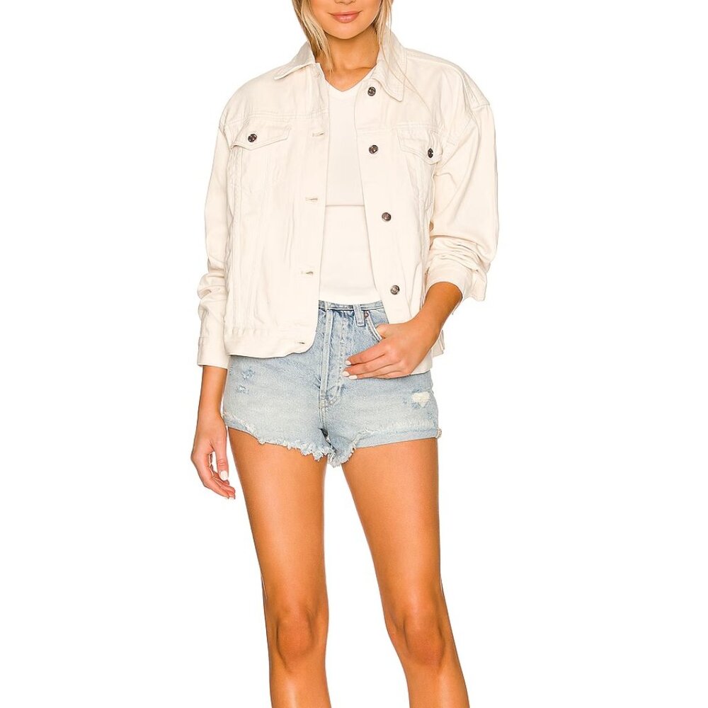 $78 Free People Light Blue Lasso Fox Trott Frayed Distressed Denim Shorts NEW 27